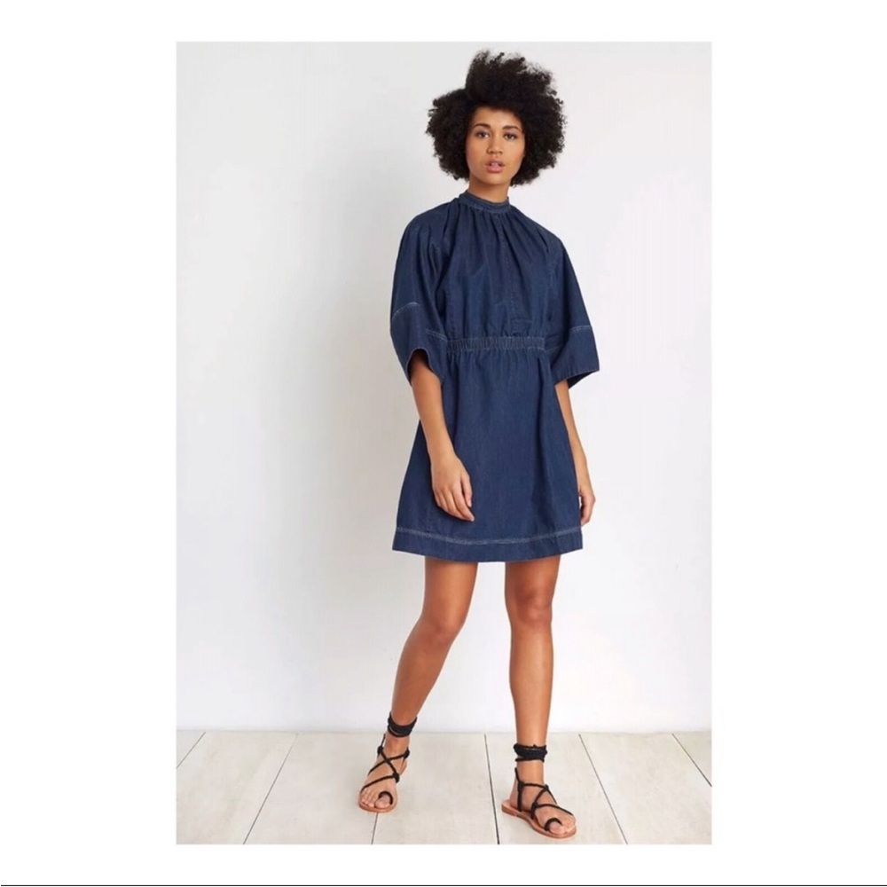 Apiece Apart Denim Backless Dress NWOT size 2
